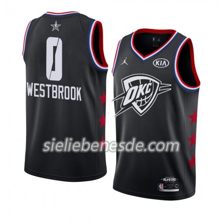 Herren NBA Oklahoma City Thunder Trikot Russell Westbrook 0 2019 All-Star Jordan Brand Schwarz Swingman